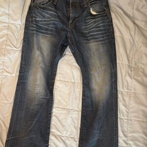 Express Dark Wash Straight Jeans